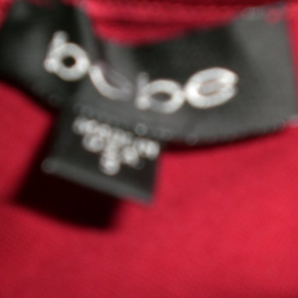 BEBE short sleeve silk DRESS cranberry red S - Picture 7 of 7